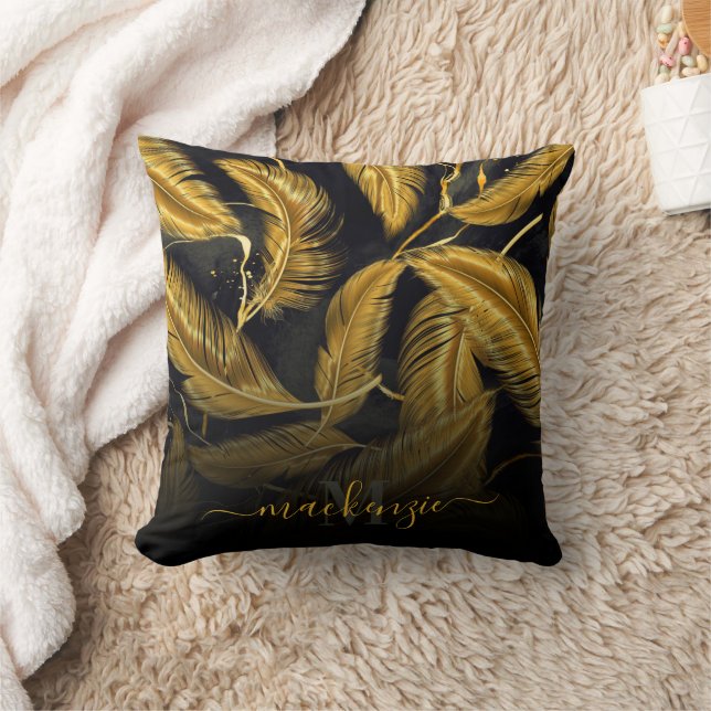 Golden Feathers Kudde (Filt)