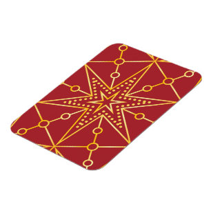 Golden Festive Starry Magnet