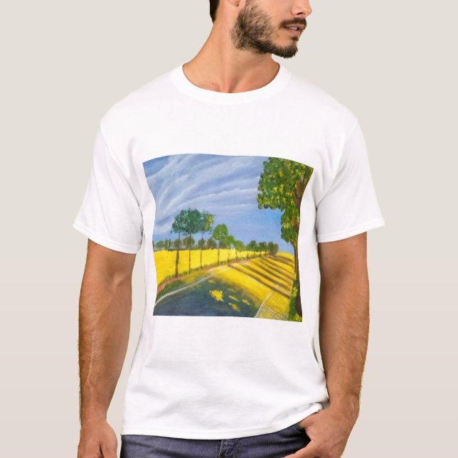 Golden Fields and Path T Shirt (Framsida)