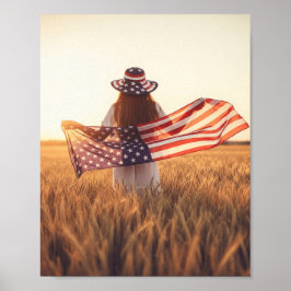 Golden Fields of Freedom – 4th of July Art Poster
