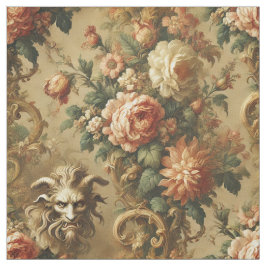 Golden Fiend - Gothic Påstående Tile Tyg