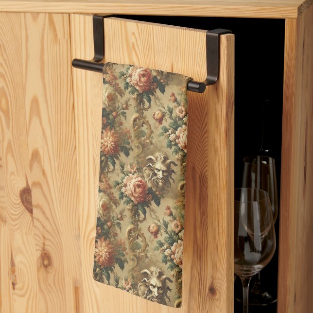 Golden Fiend - Gothic Victorian Kökshandduk (Thirds Fold)