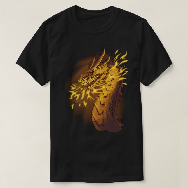 Golden Fire Dragon T Shirt (Design framsida)