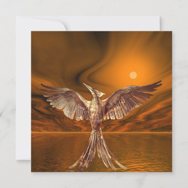 Golden Fire-fågel Kort (Framsida)