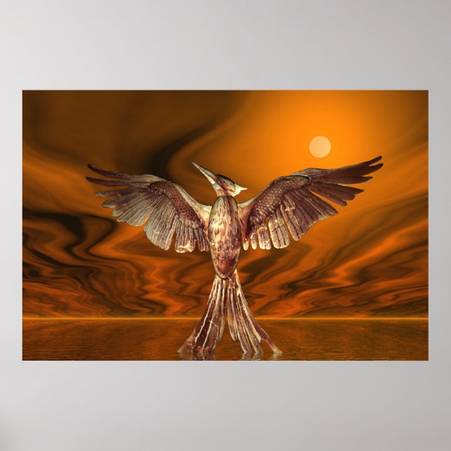 Golden Fire-fågel Poster (Framsidan)