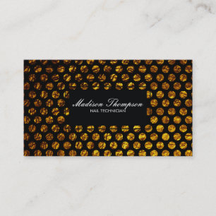 Golden Flake Polka dots Visitkort