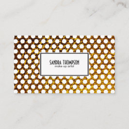 Golden Flake White Polka dots Visitkort