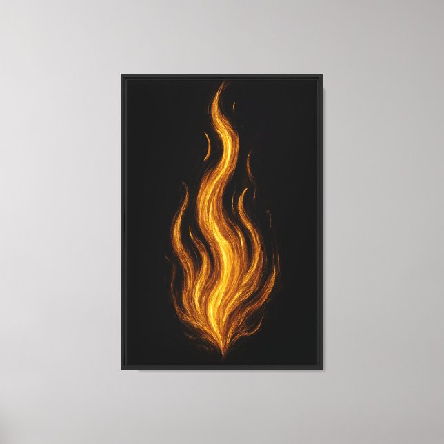 Golden Flame Abstrakt Canvastryck (Framsida)