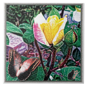 Golden Flame Ceramic Tile Kakelplatta