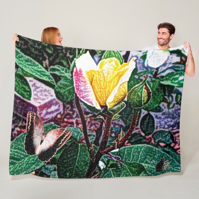 Golden Flame Fleecefilt (På plats)