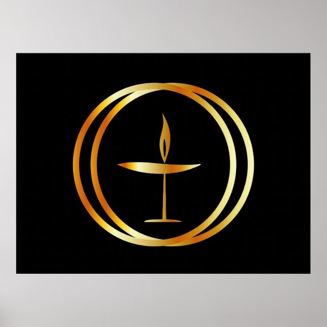Golden Flaming Chalice Poster (Framsidan)