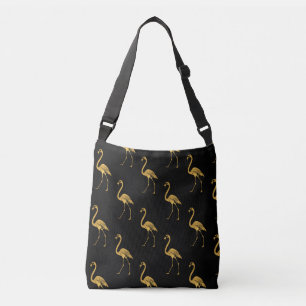 Golden Flamingo Black TP Axelväska