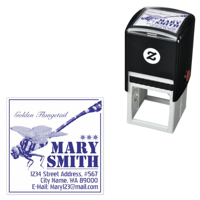 Golden Flangetail Självfärgande Stämpel (In Situ)