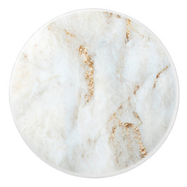 Golden Flecked White Marble Knopp
