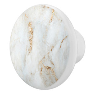 Golden Flecked White Marble Knopp