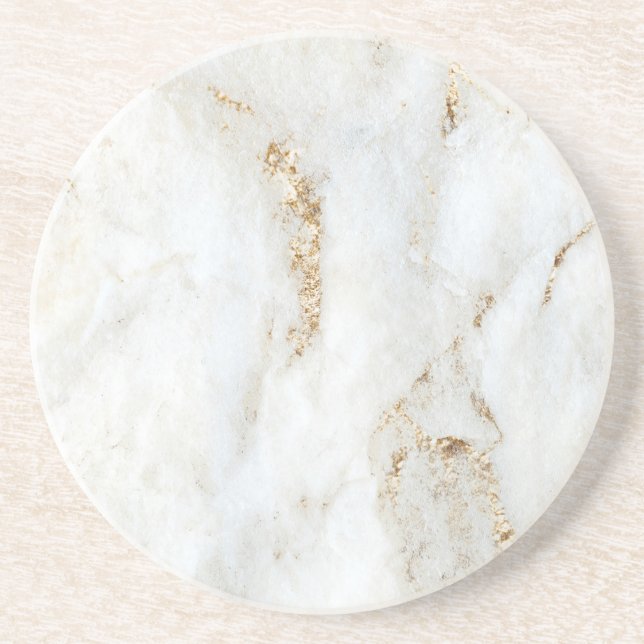 Golden Flecked White Marble Underlägg (Framsidan)