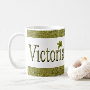 Golden Flecks Victoria Namn Design Kaffemugg