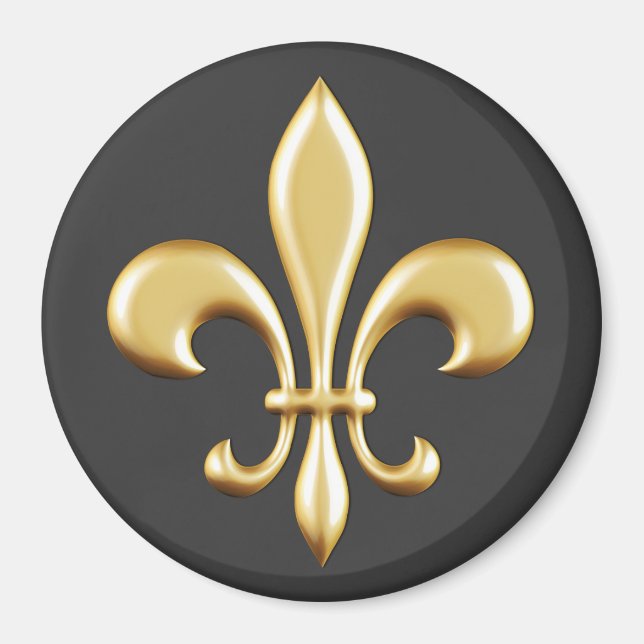 Golden Fleur De Lis Magnet (Framsidan)