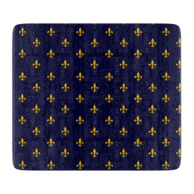 Golden Fleur de Lis on Navy Blue (Framsidan)