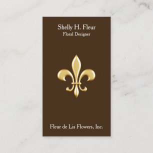 Golden Fleur De Lis Visitkort