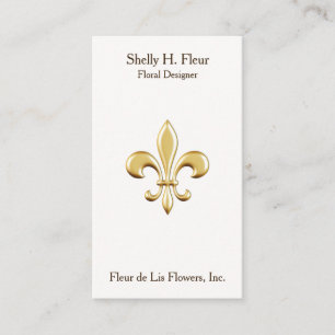 Golden Fleur De Lis Visitkort