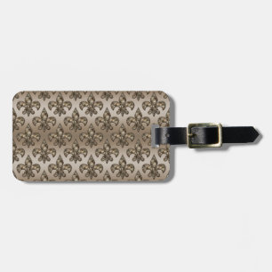 Golden Fleur-De-Lys Mönster Bagagebricka