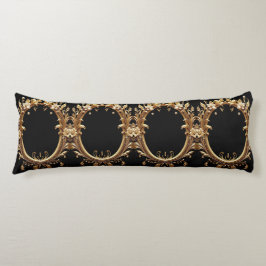 Golden Floral Ornate Body Pillow Kroppskudde