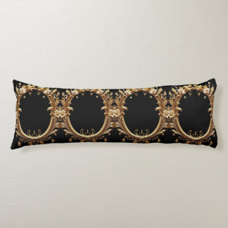 Golden Floral Ornate Body Pillow Kroppskudde