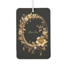 Golden Floral Ornate Frame Air Freshener