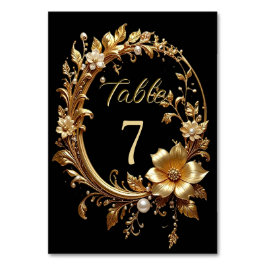 Golden Floral Ornate Frame Table Number Bordsnummer