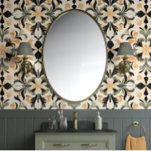 Golden Flourish - Guld, Black, Sage - Traditionell