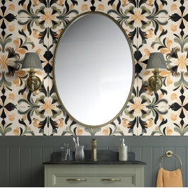 Golden Flourish - Guld, Black, Sage - Traditionell