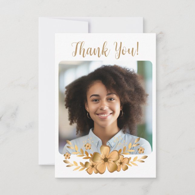 Golden Flower High School College Graduation Tack Kort (Framsida)