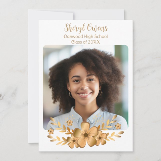 Golden Flower High School Examen Inbjudningar (Framsida)