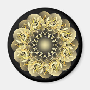 Golden Flower Magnet