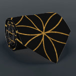 Golden Flower of Life Helig Geometry Neck Tie Slips<br><div class="desc">Lås upp universell harmoni med den här gyllene blomman av Life necktie på svart svart. En kraftfull geometrisymbol för helig,  det är perfekt påstående biet för andlig mode-framåt-mannen. Öka ditt utseende,  koppla till gammal visdom.</div>
