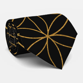 Golden Flower of Life Helig Geometry Neck Tie Slips