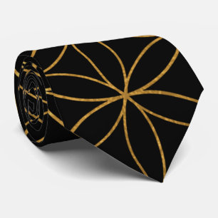 Golden Flower of Life Helig Geometry Neck Tie Slips