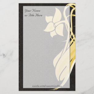 Golden Flower Stationery Brevpapper