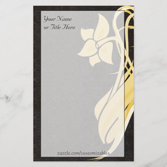 Golden Flower Stationery Brevpapper (Framsida)
