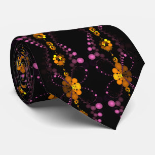 Golden Flowers in Lila Smoke Modern Art Slips