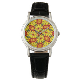 Golden Flowers Mönster Armbandsur