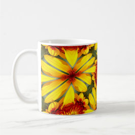 Golden Flowers Mönster Kaffemugg