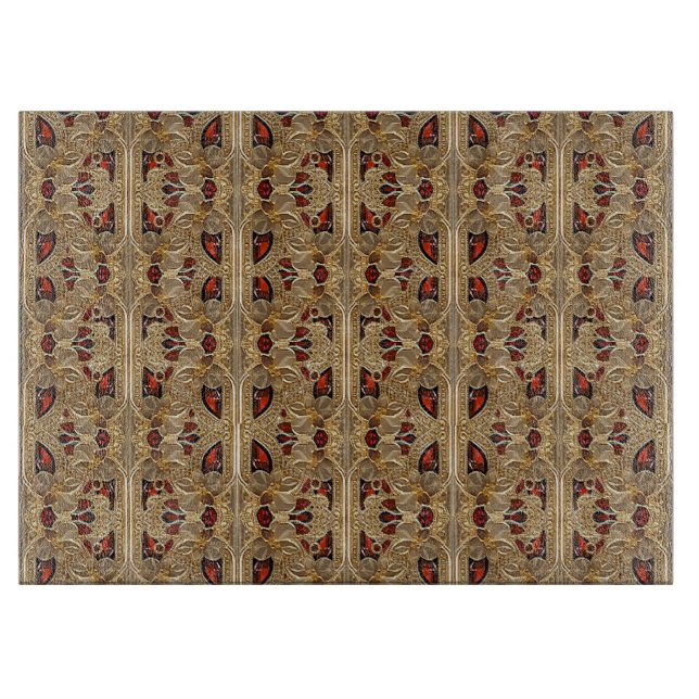 Golden Flowers Red Gemstone Caking Board (Framsidan)