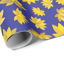 Golden Flowers Royal Blue Seamless Thanksgiving