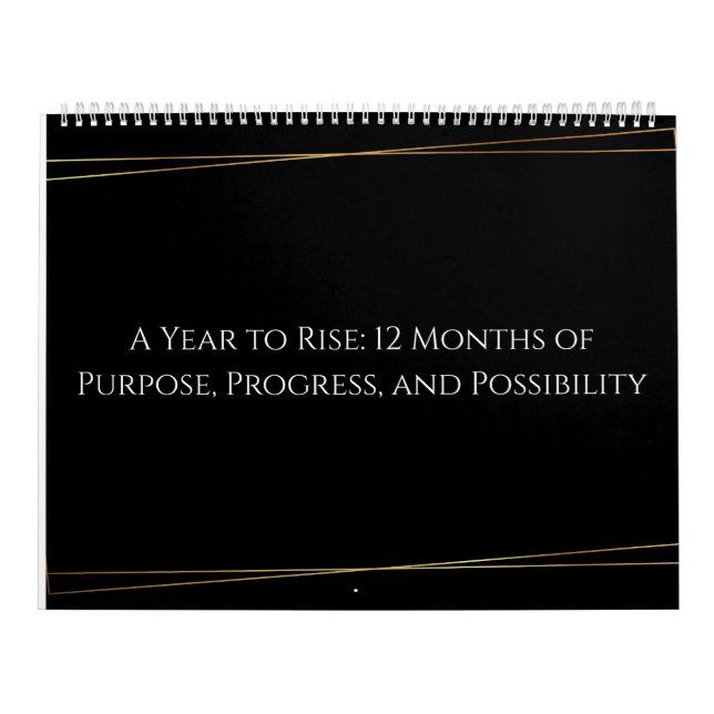 Golden Focus: Minimalist Inspirational 12-Calendar Kalender (Omslag)