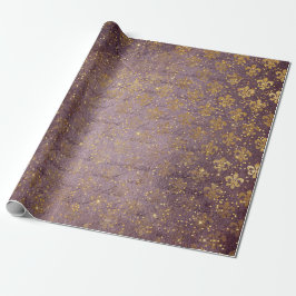 Golden Foil Krona Confetti Royal Lila Velvet Presentpapper