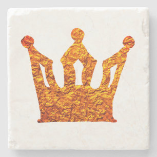 Golden Foil Krona Marble Coater Stenunderlägg