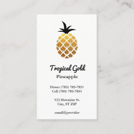 Golden Foil Photo Pineapple Visitkort