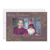 Golden Foil Winter Berries Photo